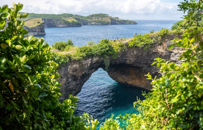 Broken Beach natural arch at Nusa Penida